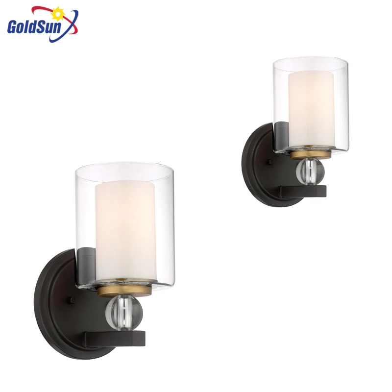 GLASS RETRO INDOOR LIGHTING WALL SCONCE NEW DESIGN LAMP WALL MOUNTED HOTEL VANITY LIGHT FIXTURES