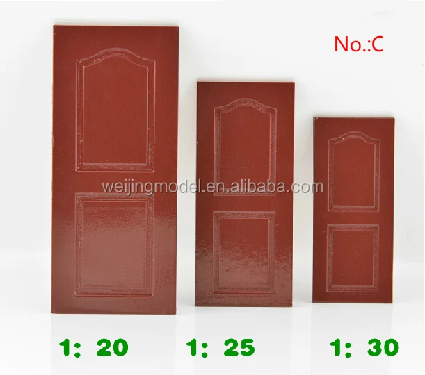 
scale model door in building model materails 