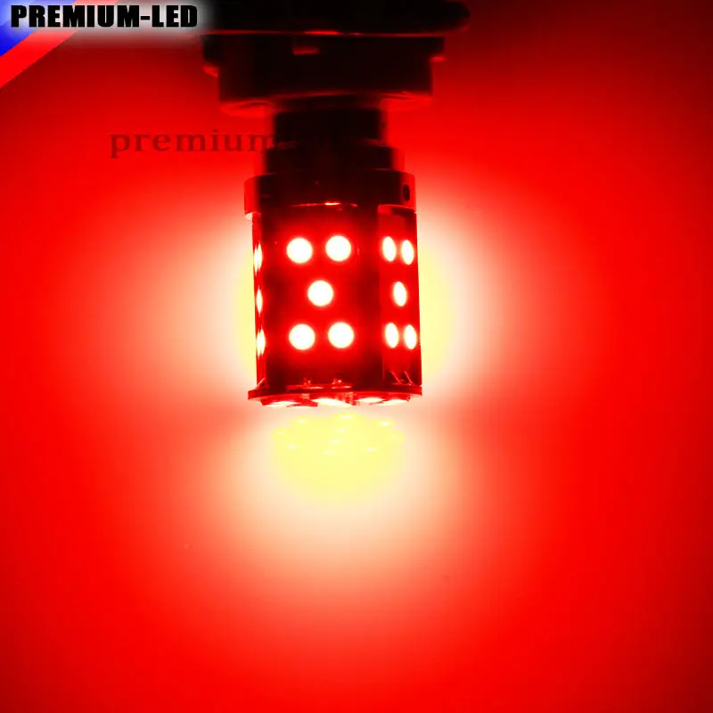 Error Free Brilliant Red 3030 SMD 1156 7506 P21W BA15S 21W LED Bulbs For Tail Lights, Brake Lights