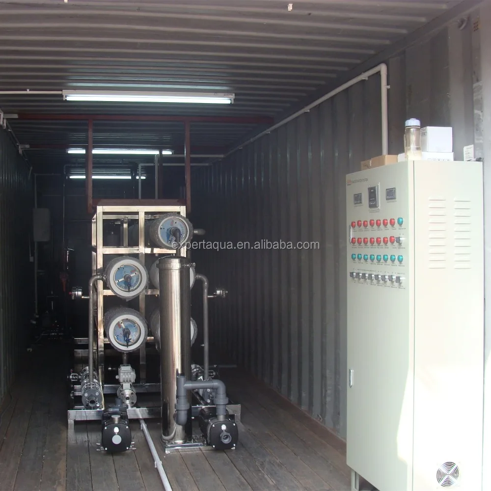 containerized water treatment plant for propylene glycol concentration system