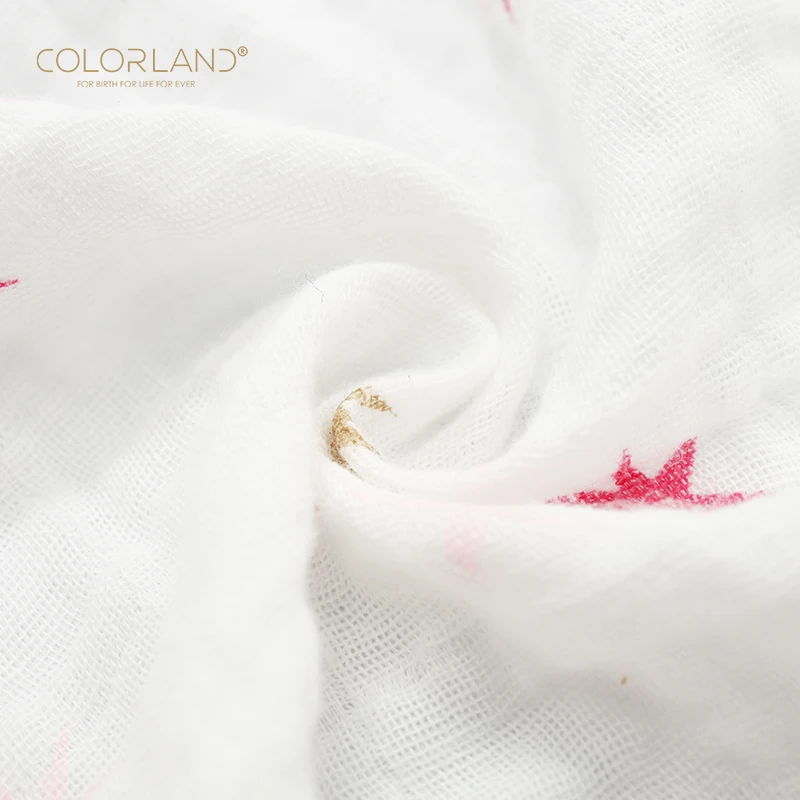 COLORLAND bamboo organic cotton blanket set baby muslin swaddle blanket
