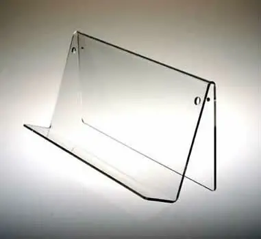 Acrylic Plastic Book Holder Stand Clear Magazine Display Rack Wide