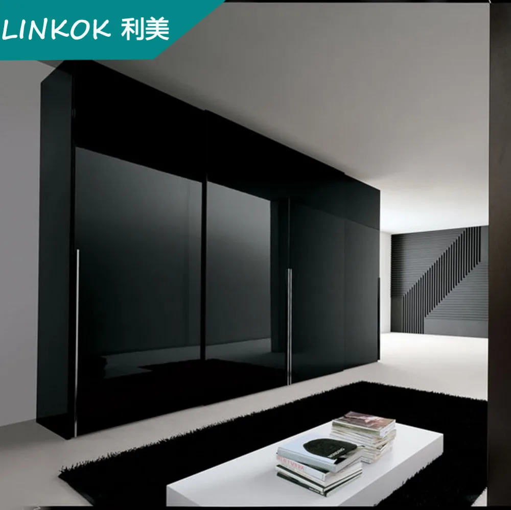China custom high glossy white bedroom wardrobe in low price