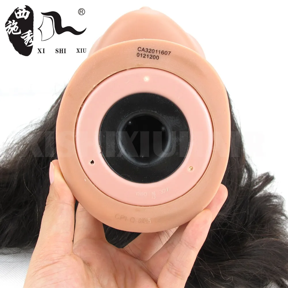 XISHIXIU HAIR 100% Human Hair Training Head With Hair Styling Dyeing Coloring realistic Mannequin Practice Head Dolls