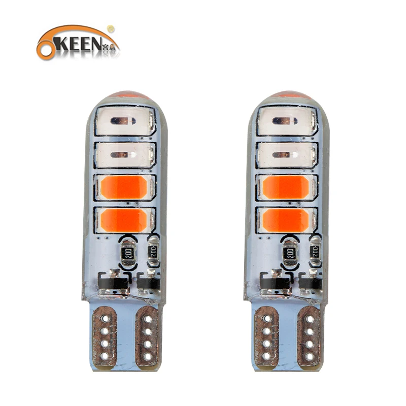 Горячая Распродажа, светодиодный фонарик KEEN T10 5630 8SMD, внутреннее освещение, светодиодная лампа багажника, красный синий стробоскоп, без ошибок, с силиконом
