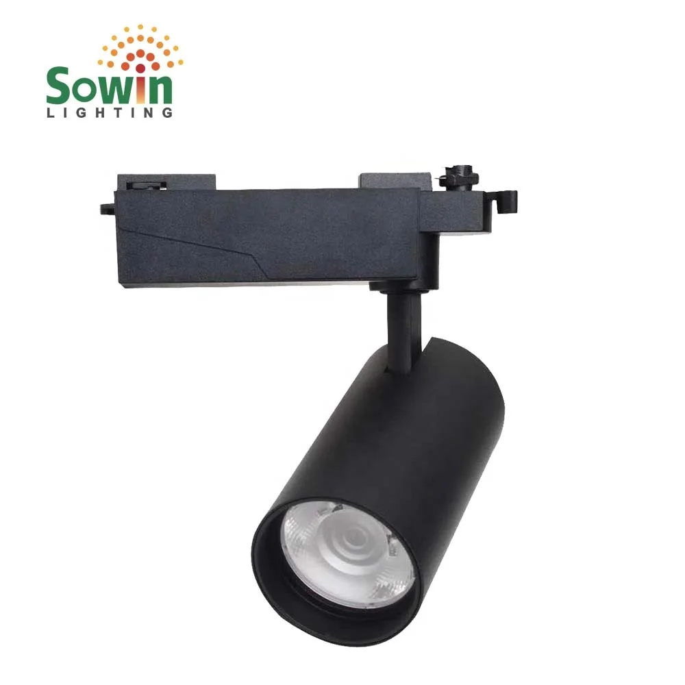 
led cob black housing white body 35w led track light 15w 18w 24w 30w 3000k 4000k 6000k track lighting lamp 