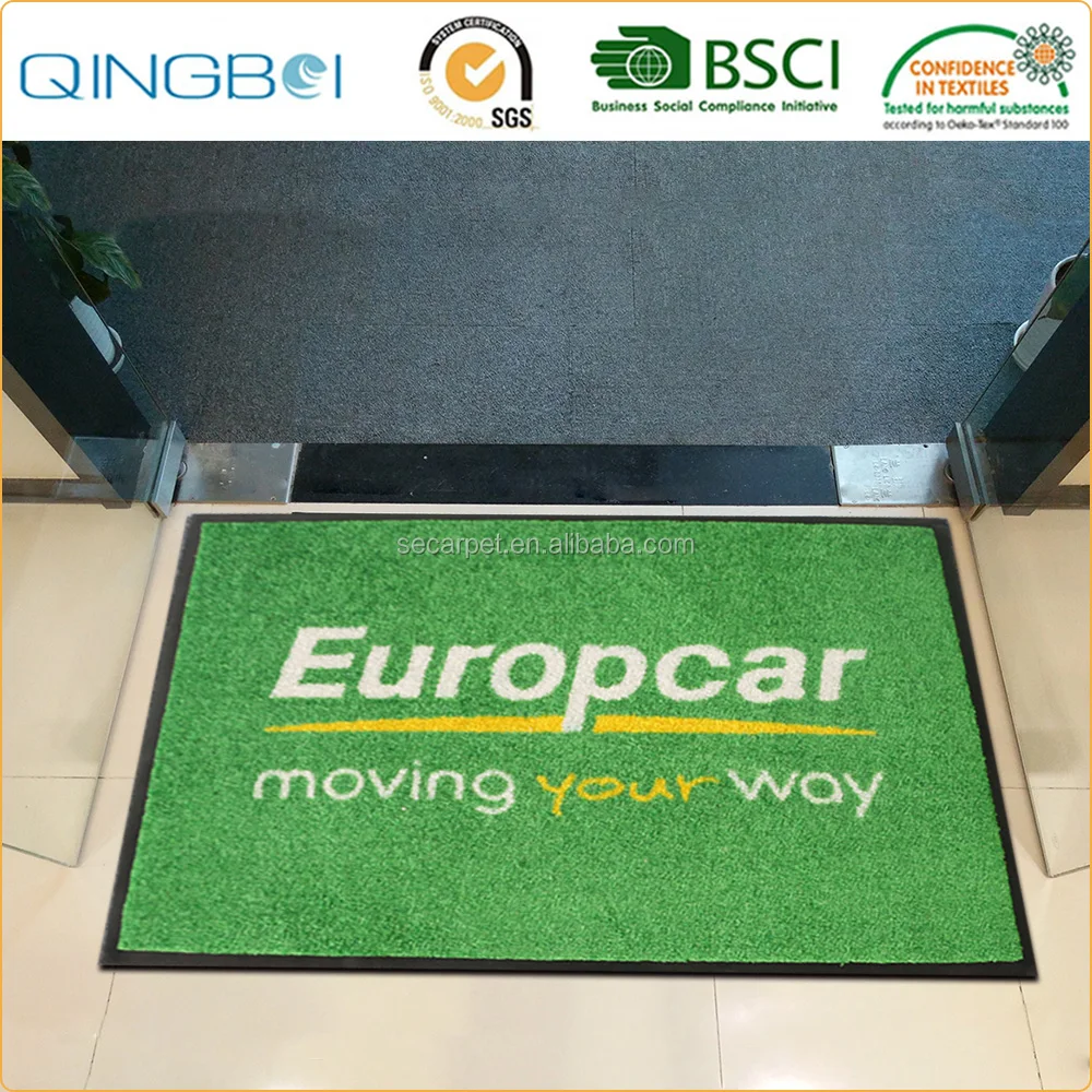 Heavy Duty Industrial Custom Logo floor Rubber Mat Printed Door Entrance Mat