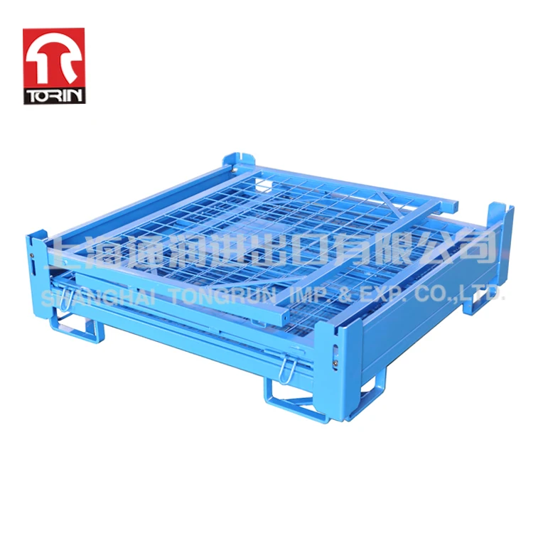 Torin LK21 складной Штабелируемый полуоткрытый квадратный ящик для Труб Контейнер для поддонов из проволочной сетки металлический поддон