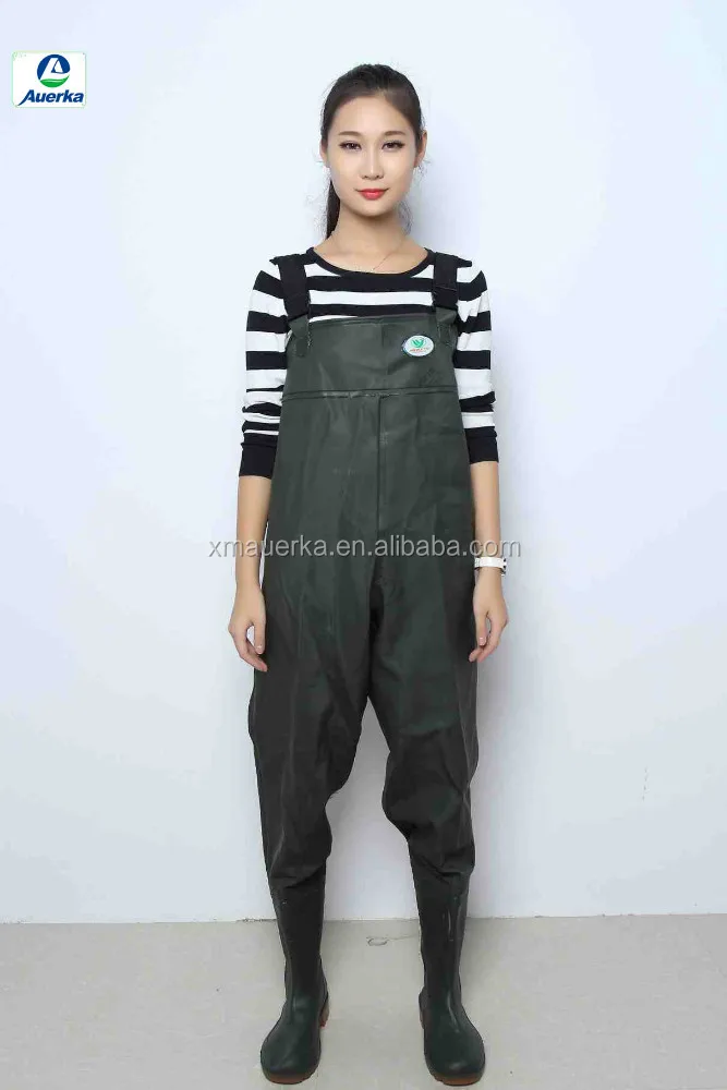 
Waterproof and breathable nylon pvc chest fishing waders for men pants 