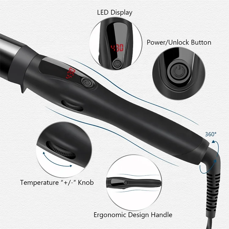 
Wholesale Private Label Ceramic Hair Curling Wand 