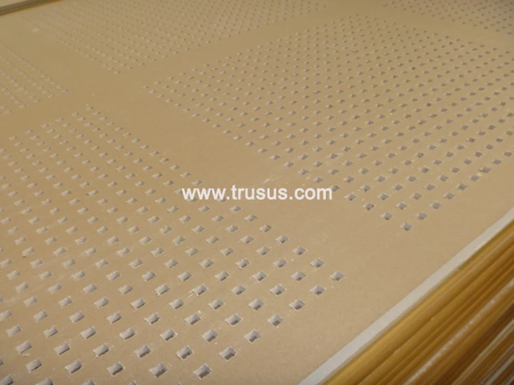 Trusus Paperbacked Adhesive Paper Surface Perforated Drywall Plasterboard