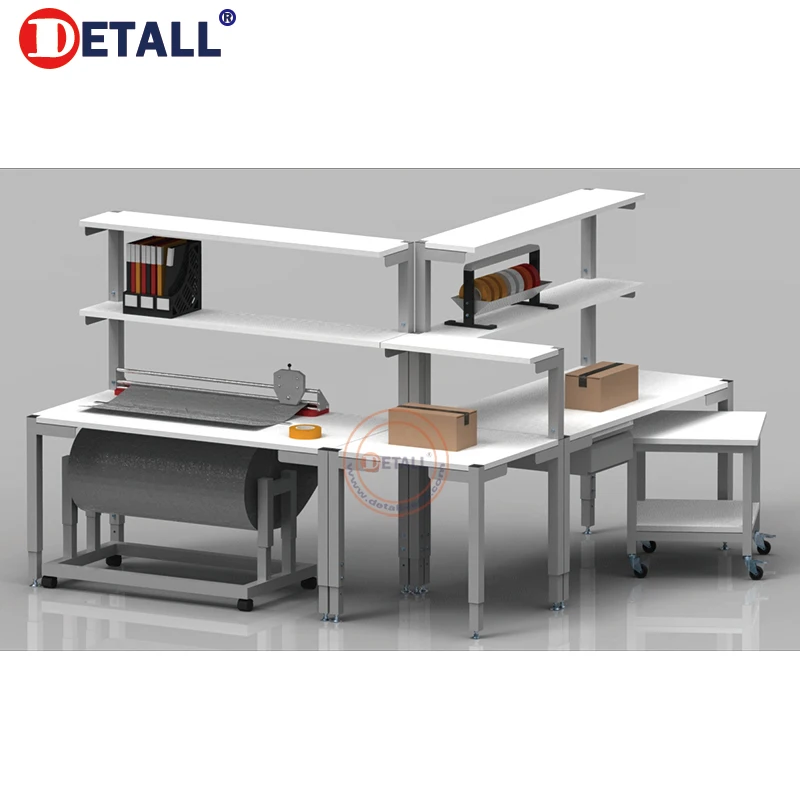 
Detall mobile phone packing table/station with cutter for electronic factory 