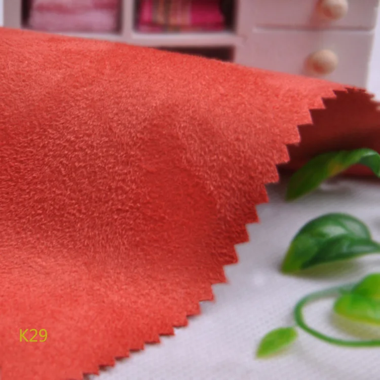 Wholesale 110gsm microfiber island yarn weft knitted suede fabric for sofa