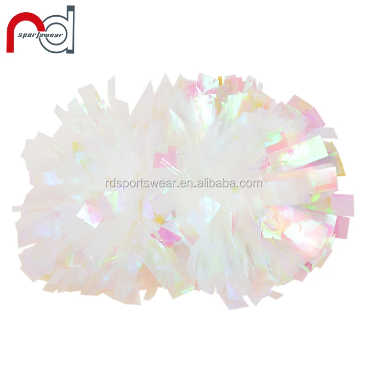  Смешанный цвет металлик весь cheering pom poms пластик cheer голографическая