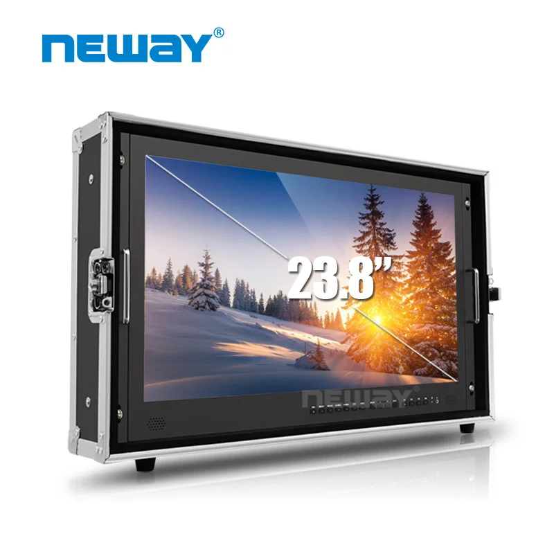 TV Production Broadcast  4K Resolution Ultra-HD 23.8 Inch Monitor SDI