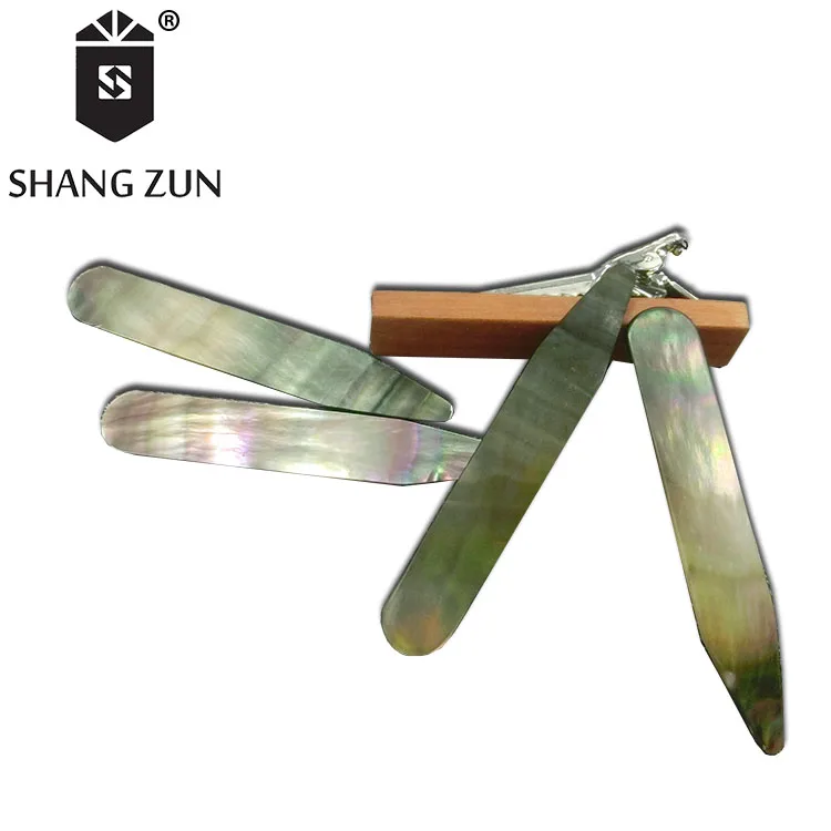 Manufacturers direct white shell collar support green mother of Pearl shell shirt collar stays