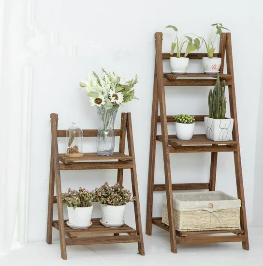 
Garden Wooden Flower Rack / Flower display Shelf / Flower Stand 
