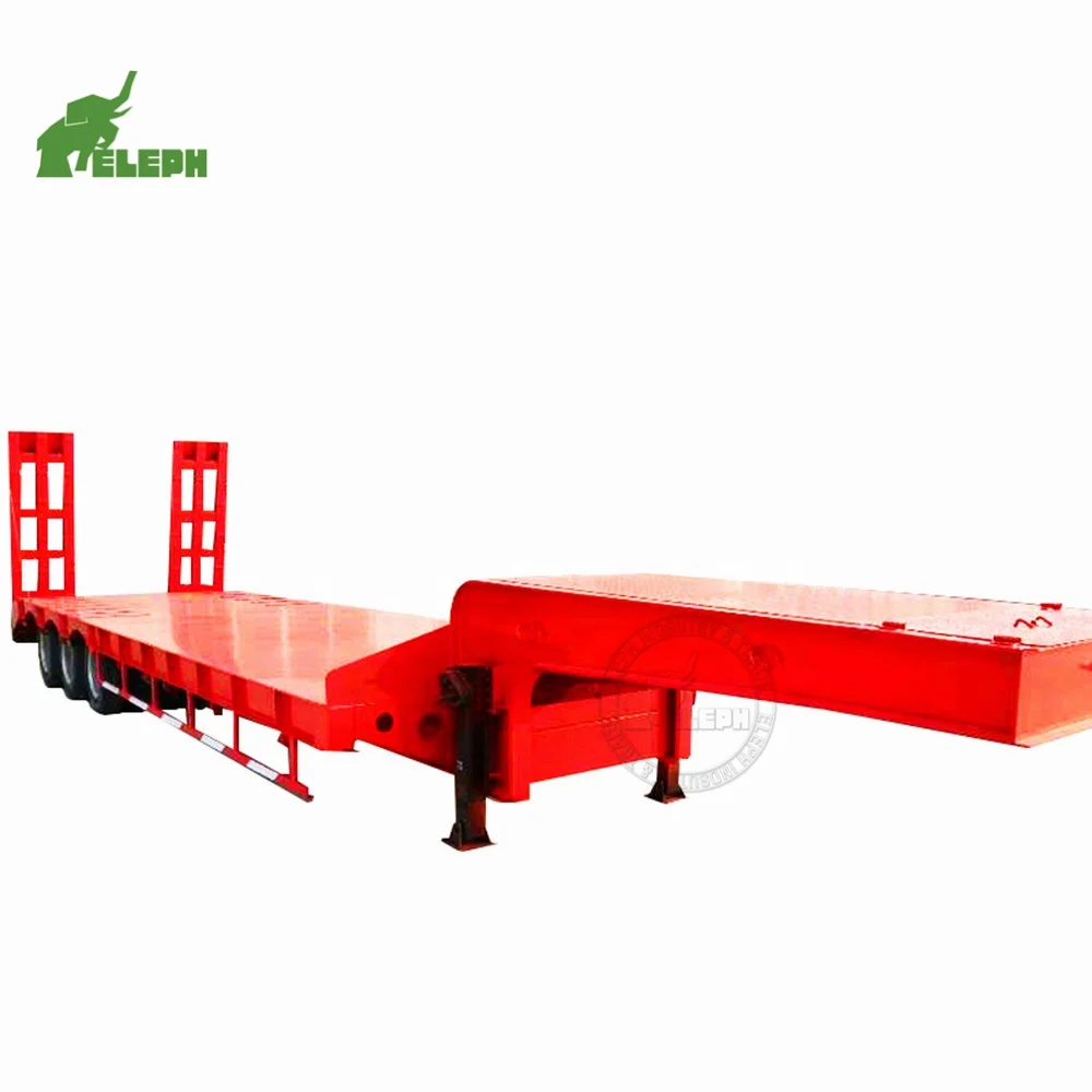 30 ton 40ft 60 tons lowbed low bed lowboy cargo transport semi truck trailer