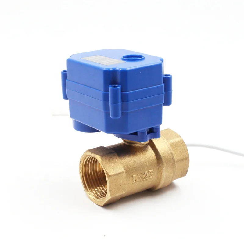 electric water brass ball control valve 2 wire 3 wire 5 wire electric motor operated control valve