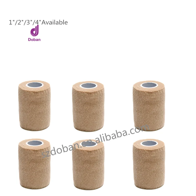 
Non-Woven Self-Adhesive Elastic Bandage Sports, Patterned Cohesive Vet Wrap Bandage 