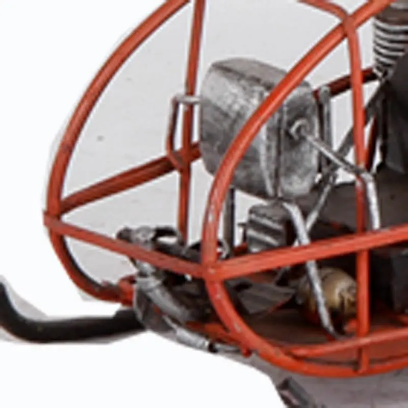 ORANGE MONO HELICOPTER IN FRANCE ANTIQUE ITEMS 1:24-SCALE