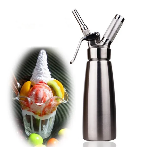 Профессиональный диспенсер для взбитого крема 1 пинта, изготовитель крема из нержавеющей стали 100%