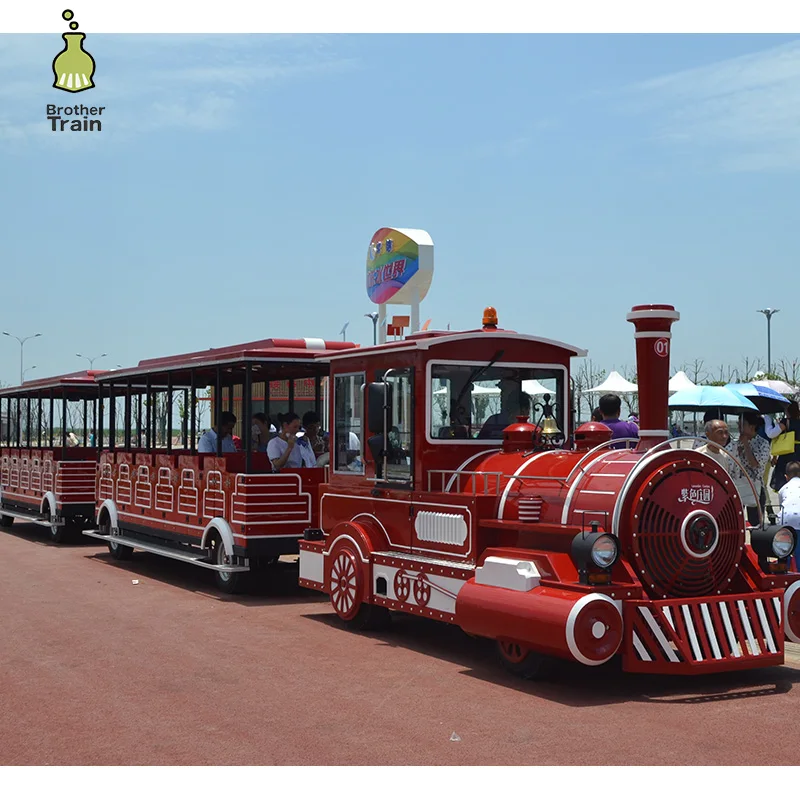 Amusement park rides electric tourist road adult rides train set