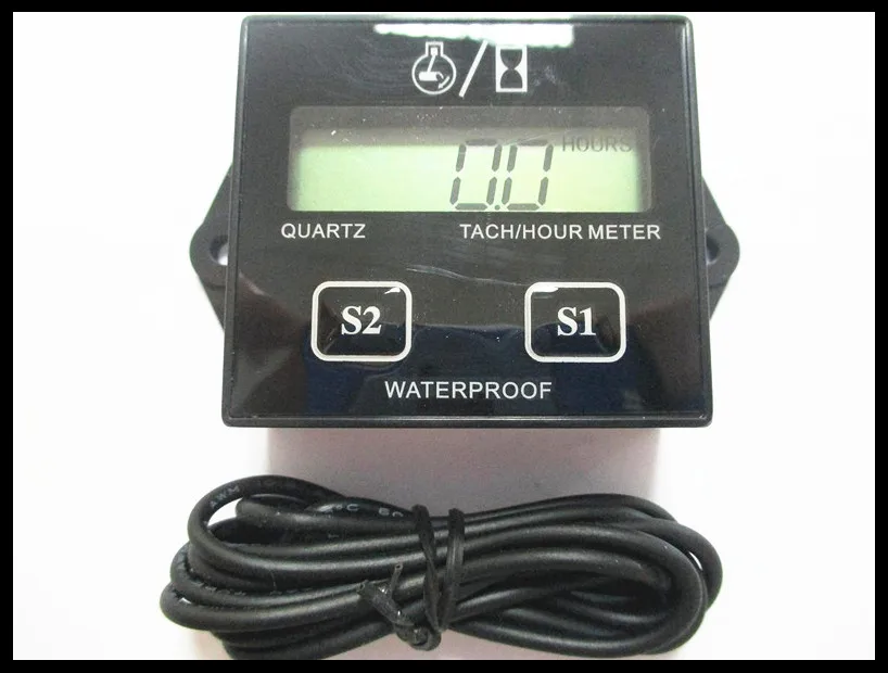 Сбрасываемый счетчик часов RPM Тахометр индуктивный метр водонепроницаемый