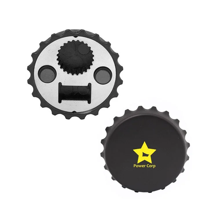 Promotion Gift Plastic Cap Shaped Fridge Magnet Bottle Opener