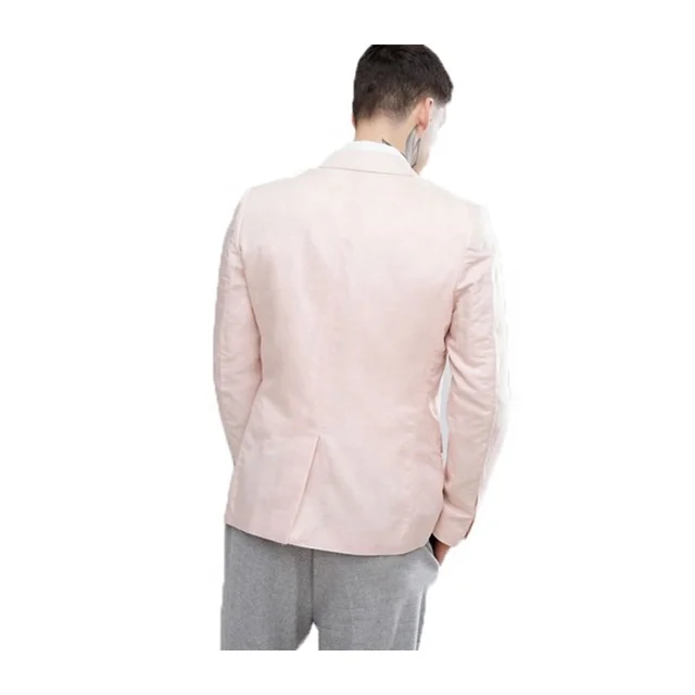 Лидер продаж, латексный мужской Тонкий льняной Блейзер DETEX для свадьбы, мужской блейзер