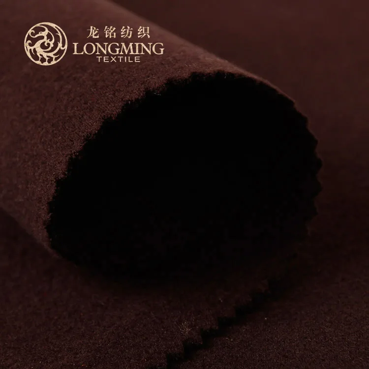 Cheap price super fine stretch fake wool double face brushed winter melton cloth