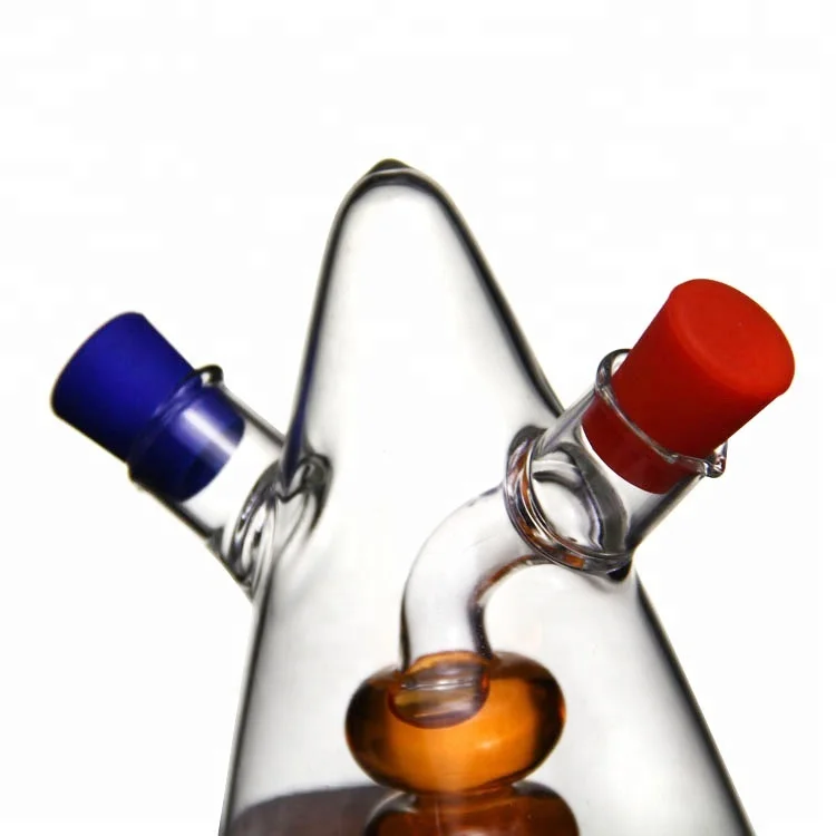 BLJOE07 Fancy Design Handmade Borosilicate Glass Bottle for Oil Vinegar