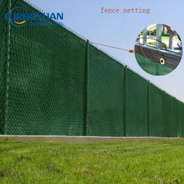 China supplier of hdpe plastic privacy fence screen net outside Logo printed plastic windscreen fence mesh