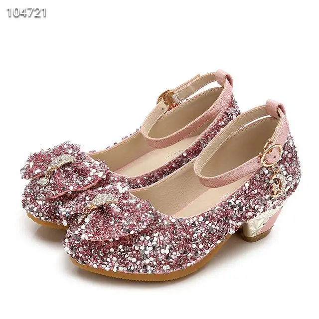 Новинка лета 2019, сандалии для девочек, обувь принцессы, модные детские сандалии на высоком каблуке для девочек, летняя детская обувь