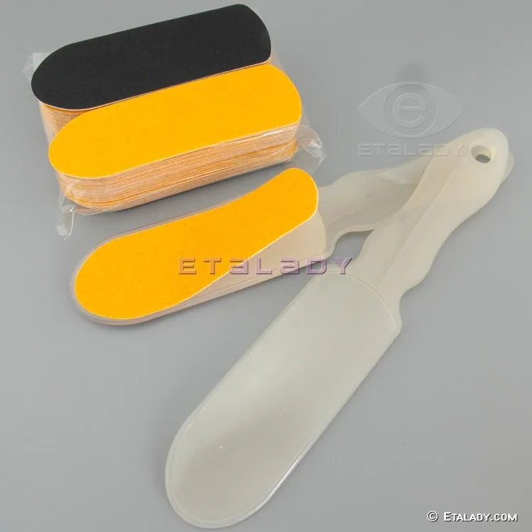 Pedicure Callus Remover Tool Disposable White Foot File Pad