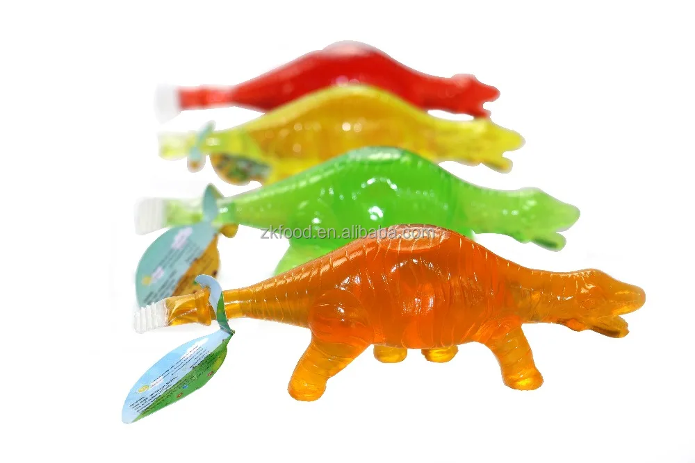 Dinosaur shape fruity flavour fruit Jelly in jar