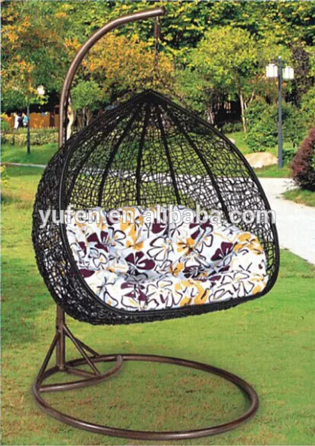 Wicker outdoor indoor swing chair for adults