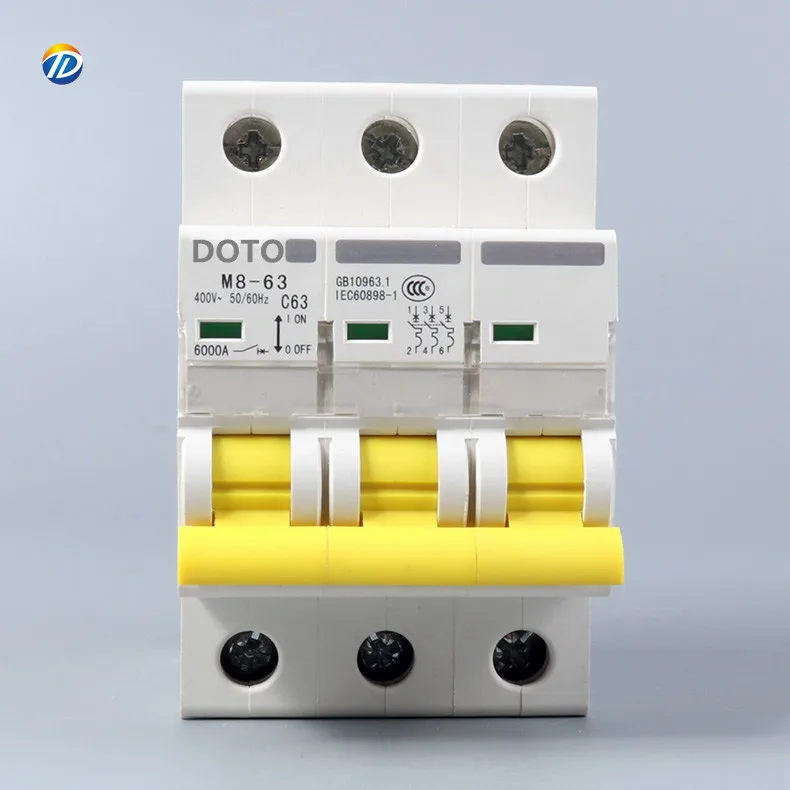 M8-63 1p 2P 3P 4P Mcb Electric Air mini Circuit Breaker 6A 10A 16A 20A 25A 32A 40A 50A 63A 125a dc smart circuit breaker