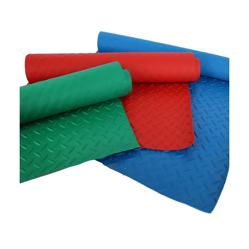 environmental rubber flooring round button color rubber flooring  with sealed plastic film packed