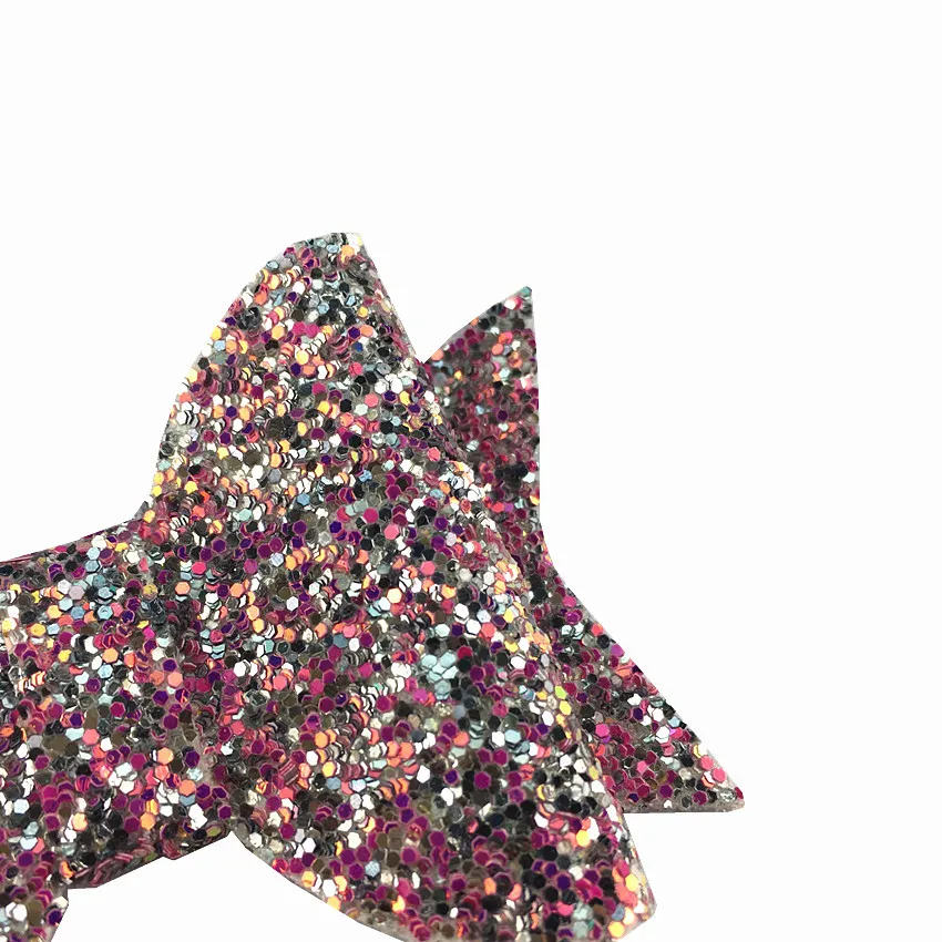 
9*5.5cm glitter sequin colorful bow with clip hot sale girl and cute child hair fashion accessories 