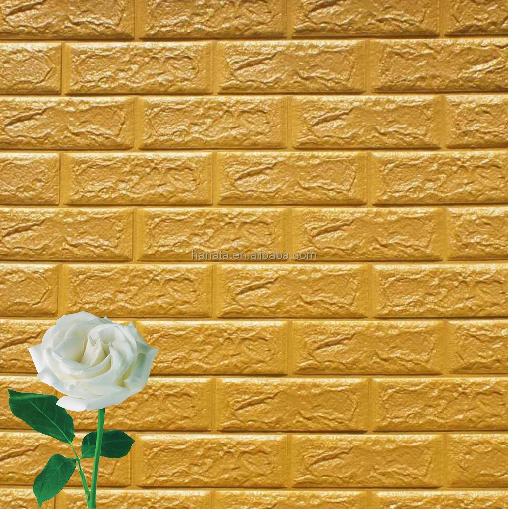 interior decoration 3D brick wallpaper colorful pe foam material tile