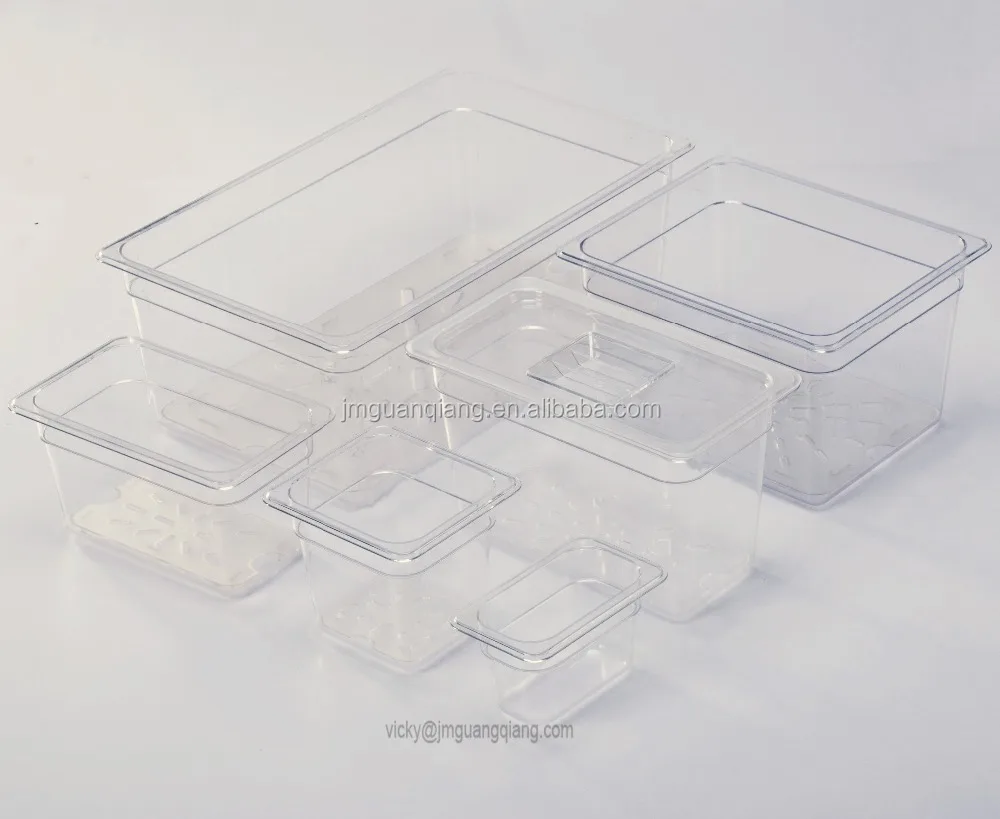 NSF Food grade1/1- 1/2-1/3-1/4/1/6-1/9 GN polycarbonate food pan pc food containers for restaurant hotel