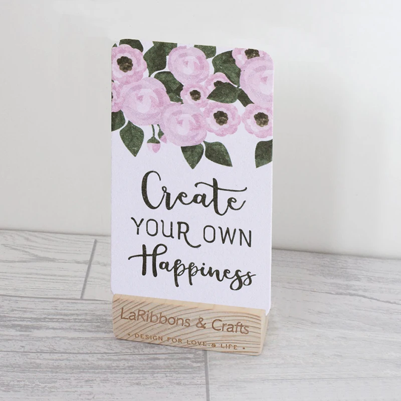 
New Design Small Quote Cards Flower Printing Paper Greeting Gift Card 
