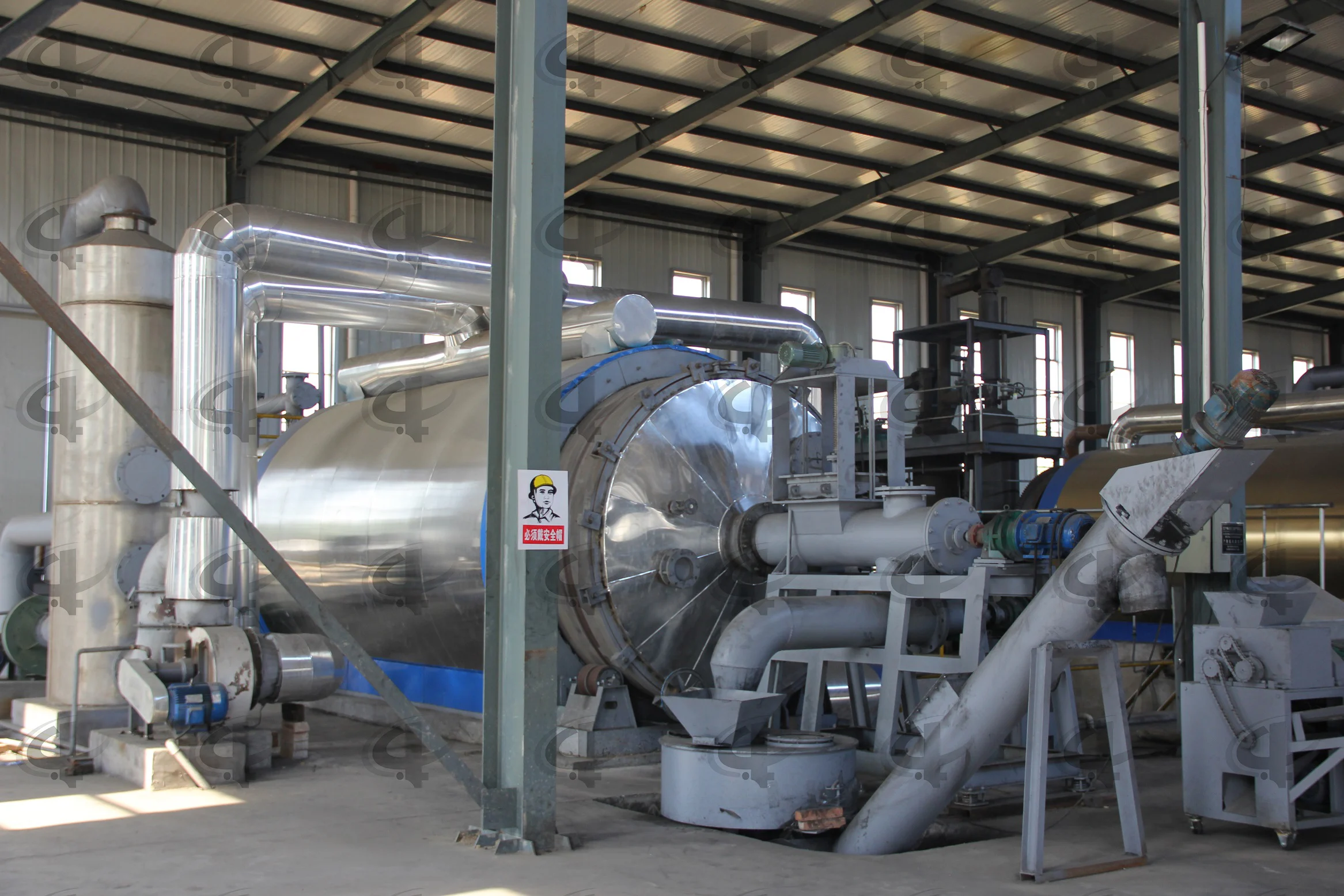 Rubber Plastic Tyre Pyrolysis Oil To Diesel Fuel Oil Plant