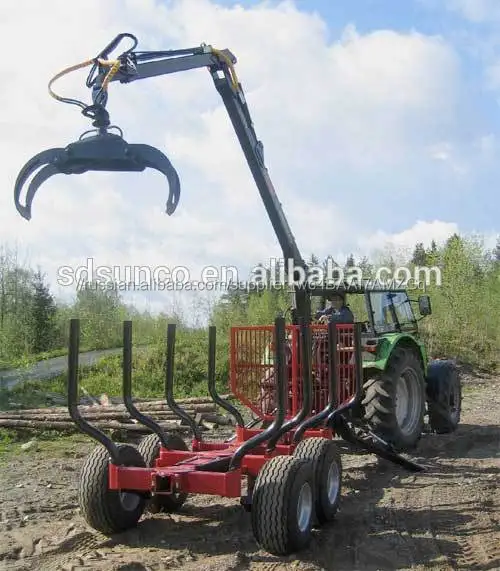 ATV wood trailer with crane ZM5004 widely used in Chile and Oman