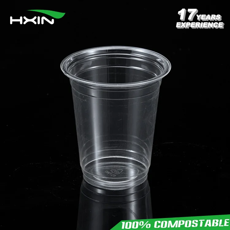 12 16 20 oz high quality hard disposable clear plastic cups with dome lids