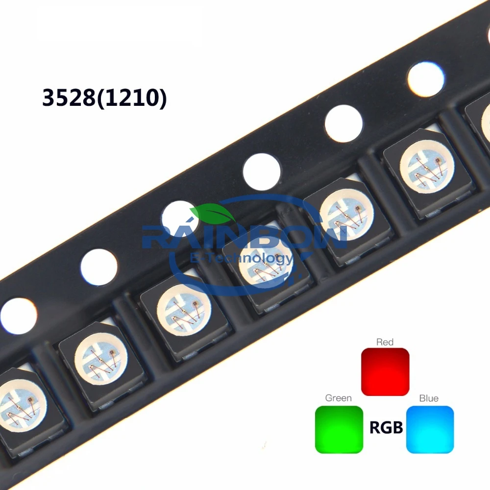 Hot offer SMD 3528 RGB LED Common Anode 20mA SMT Red Green Blue 1210 in stock