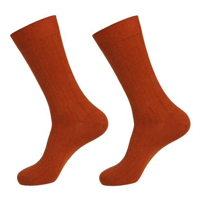 2018 Winter Thick Ribbed Boot Cuff Purple Stripes Mens Custom Mid Calf boot Socks