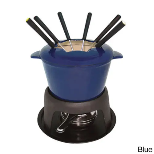 Walmart Cast iron cheese Fondue fountain Enamel Chocolate Hot Pot set for Party