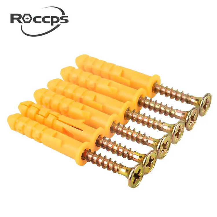 Nylon plastic wall plug anchor